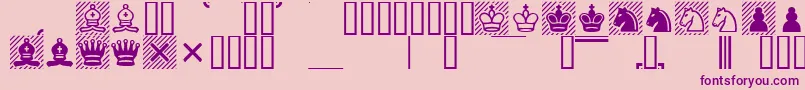 Шрифт Chess1 – фиолетовые шрифты на розовом фоне