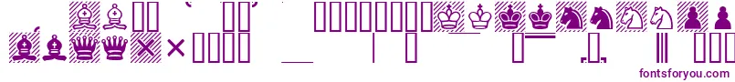 Chess1-fontti – violetit fontit valkoisella taustalla