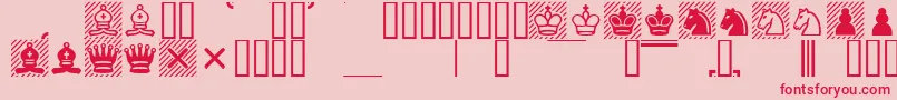 Chess1 Font – Red Fonts on Pink Background