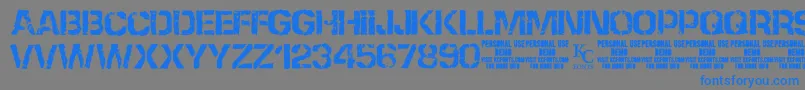 NoneshallpassdemoKcfonts Font – Blue Fonts on Gray Background