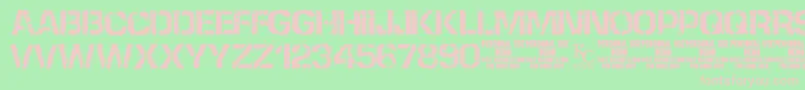 Fonte NoneshallpassdemoKcfonts – fontes rosa em um fundo verde