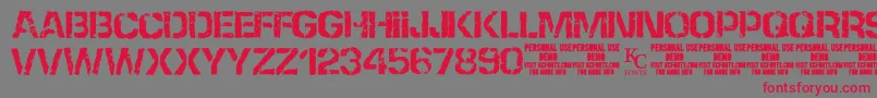 NoneshallpassdemoKcfonts Font – Red Fonts on Gray Background