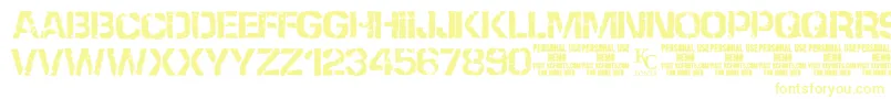 Police NoneshallpassdemoKcfonts – polices jaunes
