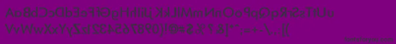 Fonte BlacksmithDelightMirrored – fontes pretas em um fundo violeta