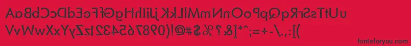 BlacksmithDelightMirrored Font – Black Fonts on Red Background