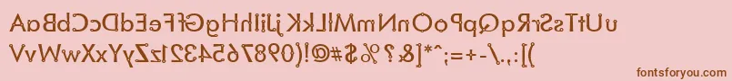 BlacksmithDelightMirrored Font – Brown Fonts on Pink Background