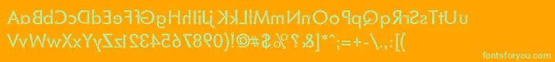 BlacksmithDelightMirrored Font – Green Fonts on Orange Background