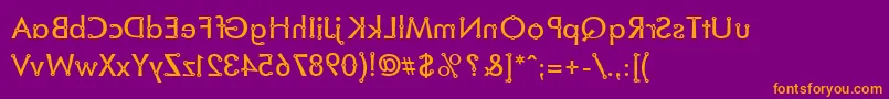 BlacksmithDelightMirrored Font – Orange Fonts on Purple Background