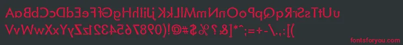 フォントBlacksmithDelightMirrored – 黒い背景に赤い文字