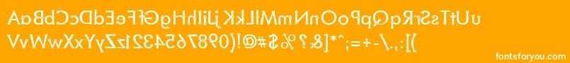 BlacksmithDelightMirrored Font – White Fonts on Orange Background