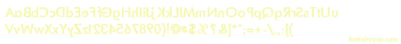 Шрифт BlacksmithDelightMirrored – жёлтые шрифты
