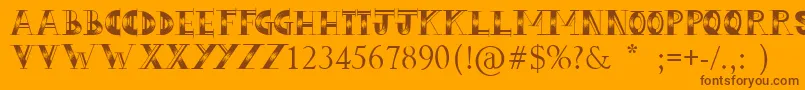 LoveHue Font – Brown Fonts on Orange Background