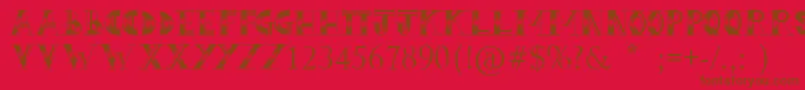 LoveHue Font – Brown Fonts on Red Background