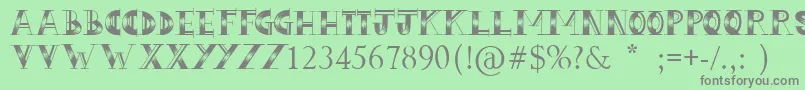 LoveHue Font – Gray Fonts on Green Background