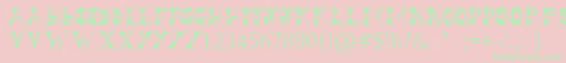 LoveHue Font – Green Fonts on Pink Background
