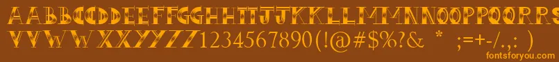 LoveHue Font – Orange Fonts on Brown Background