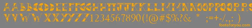 LoveHue Font – Orange Fonts on Gray Background