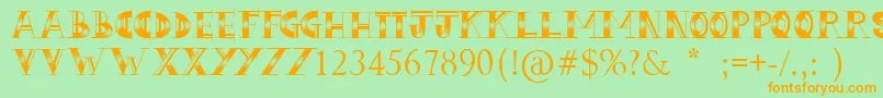 LoveHue Font – Orange Fonts on Green Background