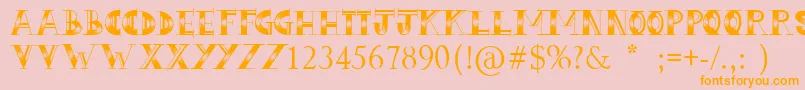 LoveHue Font – Orange Fonts on Pink Background
