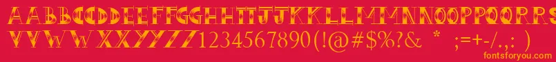 LoveHue Font – Orange Fonts on Red Background