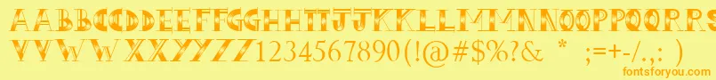 LoveHue Font – Orange Fonts on Yellow Background