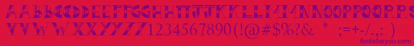 LoveHue Font – Purple Fonts on Red Background