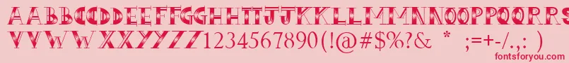 LoveHue Font – Red Fonts on Pink Background