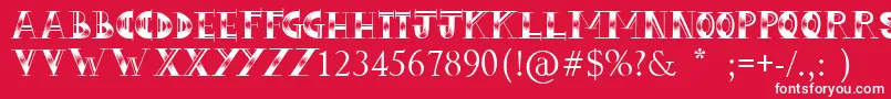 LoveHue Font – White Fonts on Red Background