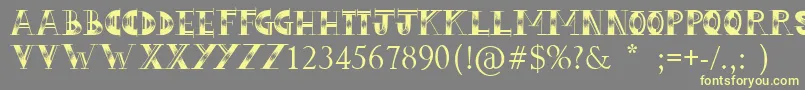 LoveHue Font – Yellow Fonts on Gray Background
