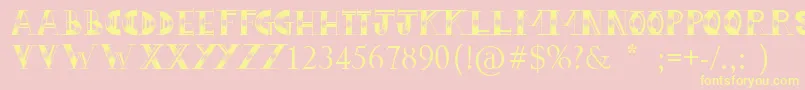 LoveHue Font – Yellow Fonts on Pink Background