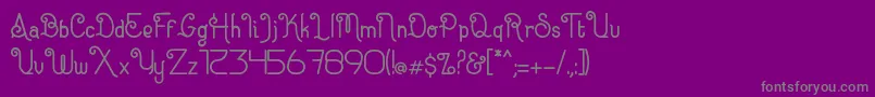 Eugiene Font – Gray Fonts on Purple Background