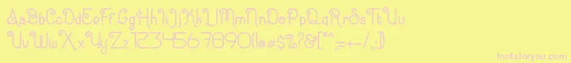 Eugiene Font – Pink Fonts on Yellow Background