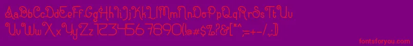 Eugiene Font – Red Fonts on Purple Background