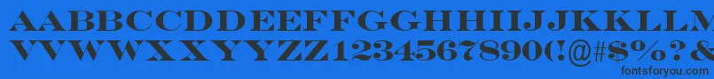 EngraversMtBold-fontti – mustat fontit sinisellä taustalla