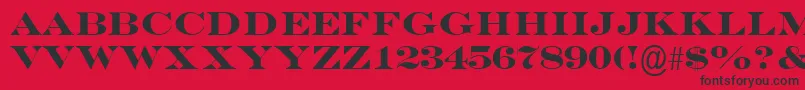 EngraversMtBold Font – Black Fonts on Red Background