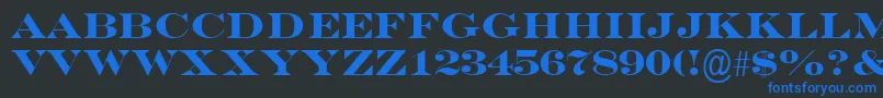 EngraversMtBold Font – Blue Fonts on Black Background