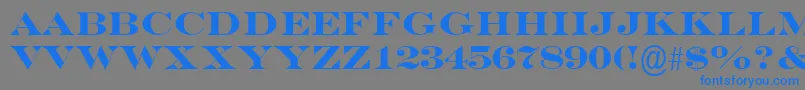 フォントEngraversMtBold – 灰色の背景に青い文字
