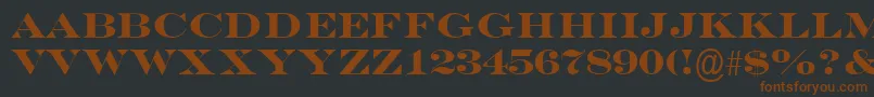 EngraversMtBold Font – Brown Fonts on Black Background
