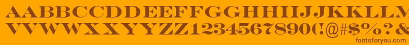 EngraversMtBold Font – Brown Fonts on Orange Background