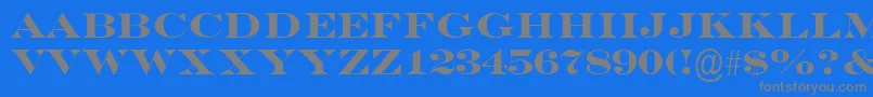 EngraversMtBold Font – Gray Fonts on Blue Background