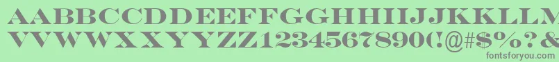 EngraversMtBold Font – Gray Fonts on Green Background
