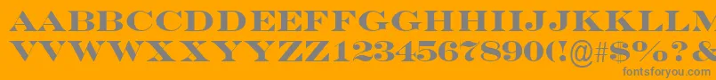 EngraversMtBold Font – Gray Fonts on Orange Background
