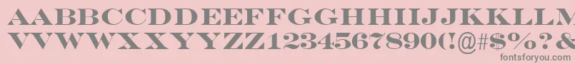 EngraversMtBold Font – Gray Fonts on Pink Background