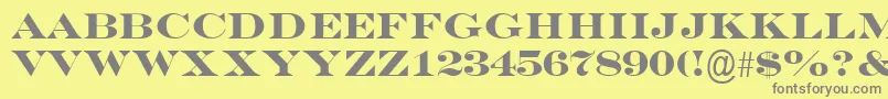 EngraversMtBold Font – Gray Fonts on Yellow Background