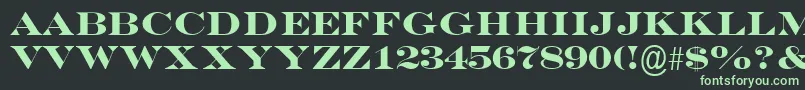 EngraversMtBold Font – Green Fonts on Black Background