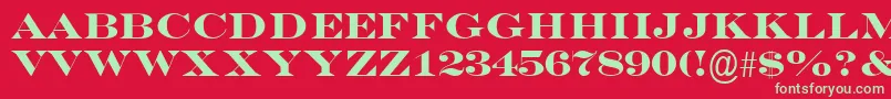 fuente EngraversMtBold – Fuentes Verdes Sobre Fondo Rojo