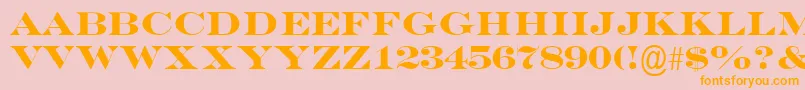 EngraversMtBold Font – Orange Fonts on Pink Background