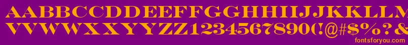 フォントEngraversMtBold – 紫色の背景にオレンジのフォント