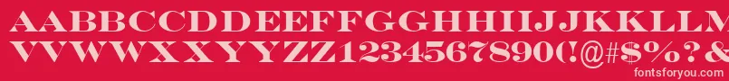 EngraversMtBold Font – Pink Fonts on Red Background