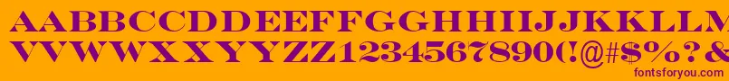 EngraversMtBold Font – Purple Fonts on Orange Background